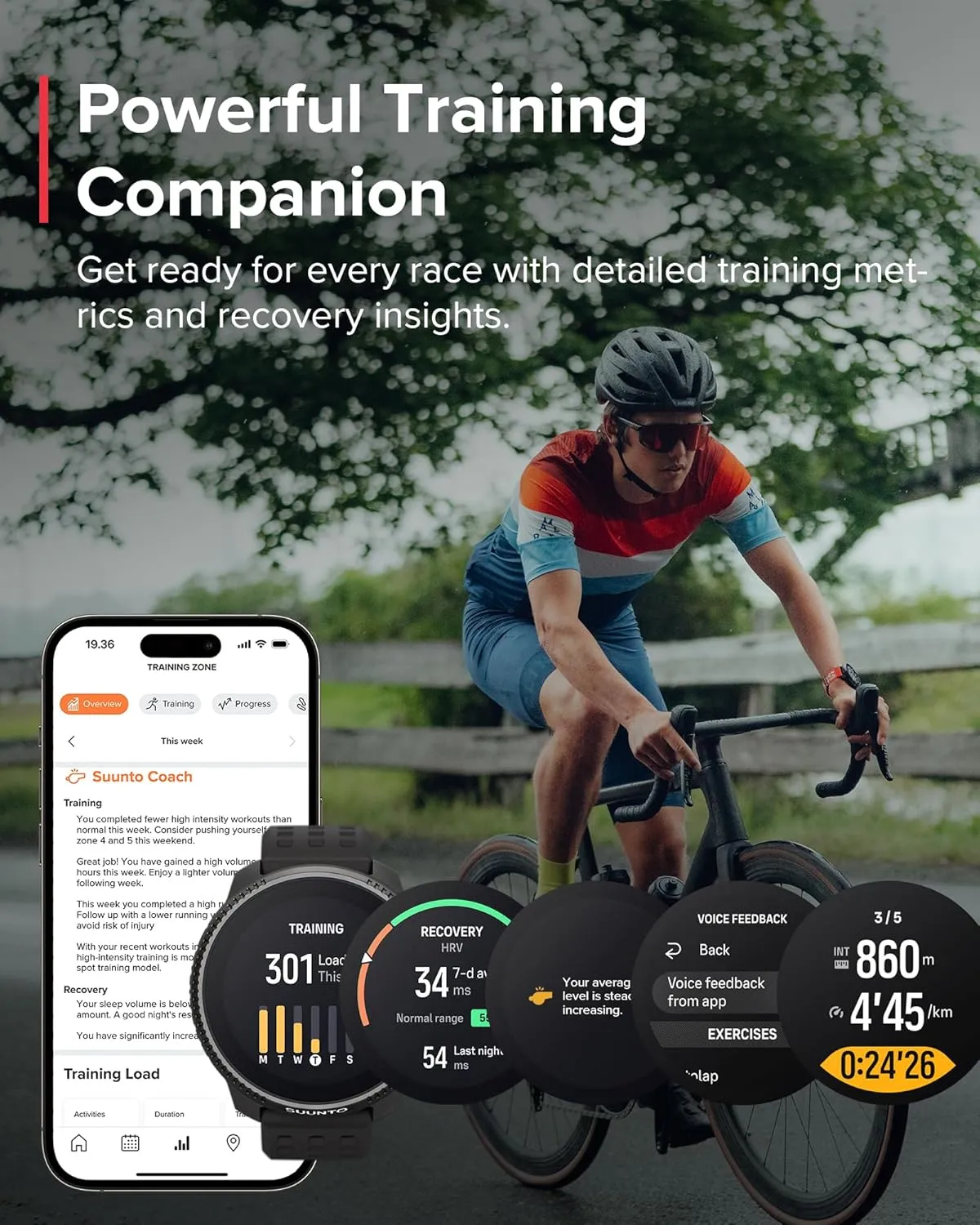 SUUNTO Race GPS Sports Watch, 1.43" AMOLED Touchscreen w/ Crown Button, 26 Days Battery Life, Training & Sleep Health Tracking, Dual-GNSS, 16GB Global Offline Maps, Lightweight for Running, Black