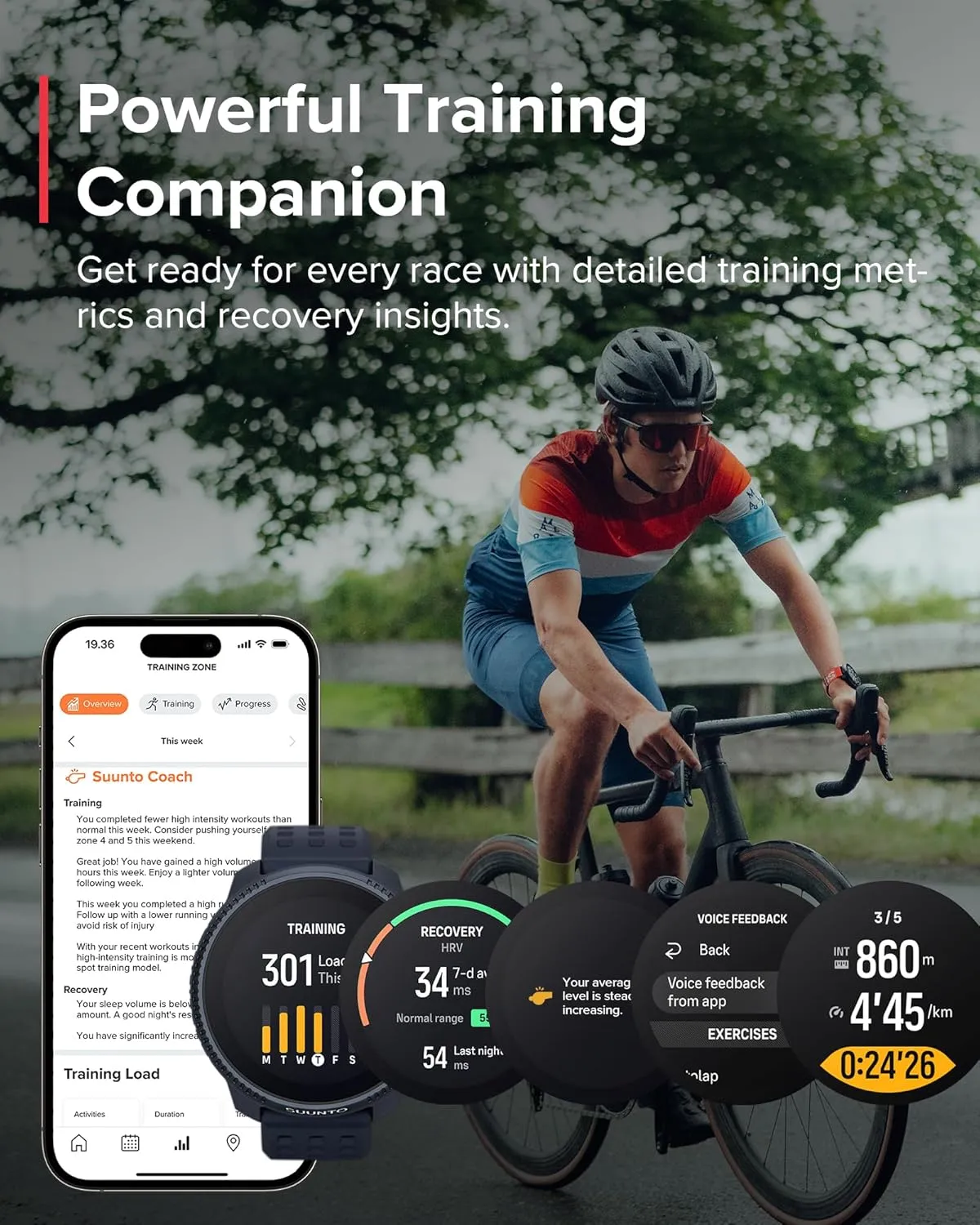 SUUNTO Race GPS Sports Watch, 1.43" AMOLED Touchscreen w/ Crown Button, 26 Days Battery Life, Training & Sleep Health Tracking, Dual-GNSS, 16GB Global Offline Maps, Lightweight for Running, Midnight