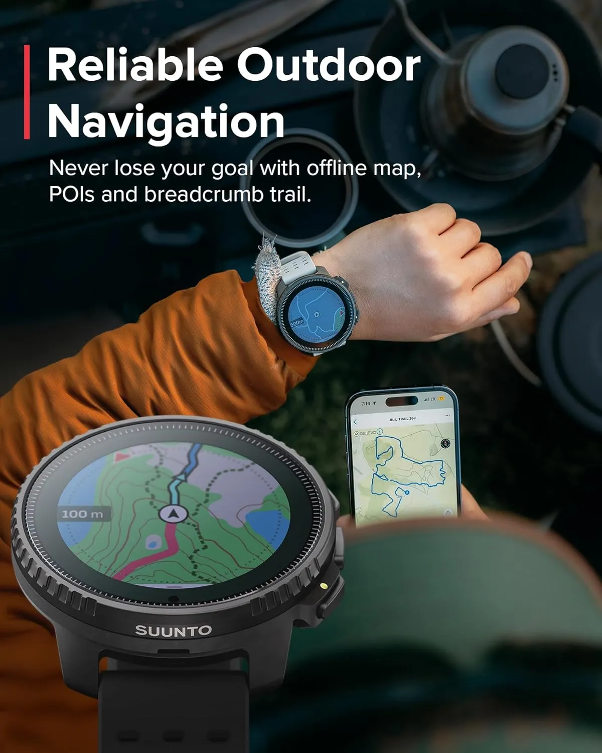 SUUNTO Vertical Solar GPS Adventure Watch, Premium Multisport Watch w/1.4 inch Touchscreen, Free Global Offline Maps, 60-Day Battery Life, Training Records, Heart Rate & Sleep Tracking, Steel Black