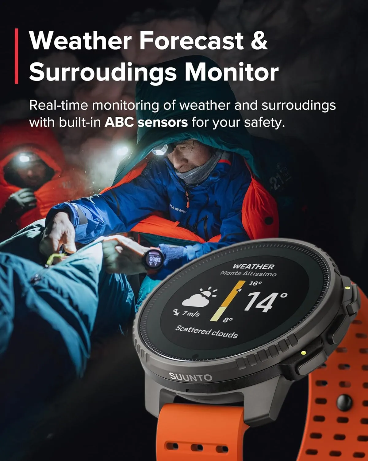 SUUNTO Vertical Solar GPS Watch, Premium Multisport Watch w/60-Day Battery Life, 1.4 inch Large Touchscreen, Heart Rate & Sleep Tracking, Dual-GNSS Navigation, Free Global Offline Map, Ti Canyon