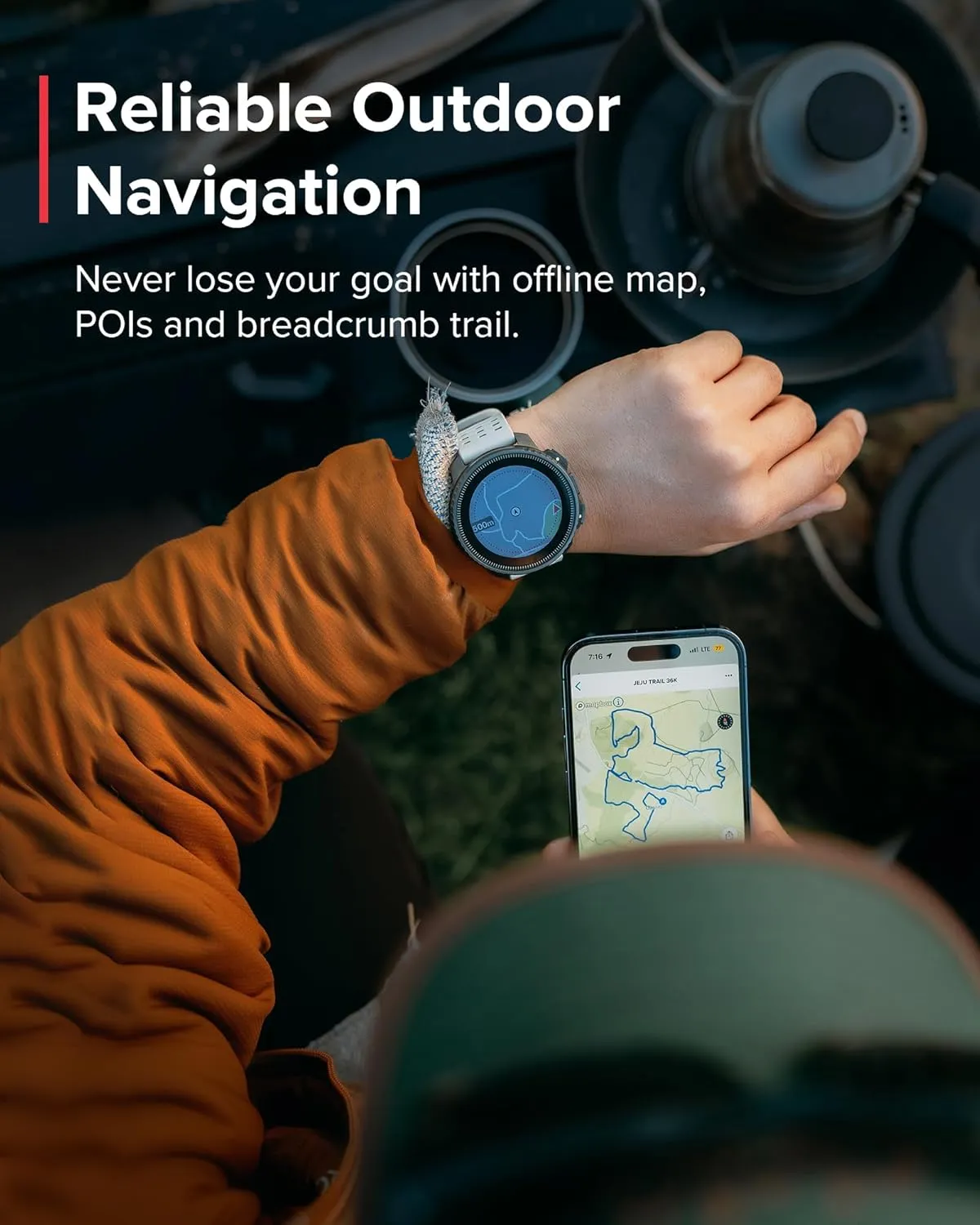 SUUNTO Vertical Solar GPS Watch, Premium Multisport Watch w/60-Day Battery Life, 1.4 inch Large Touchscreen, Heart Rate & Sleep Tracking, Dual-GNSS Navigation, Free Global Offline Map, Ti Canyon