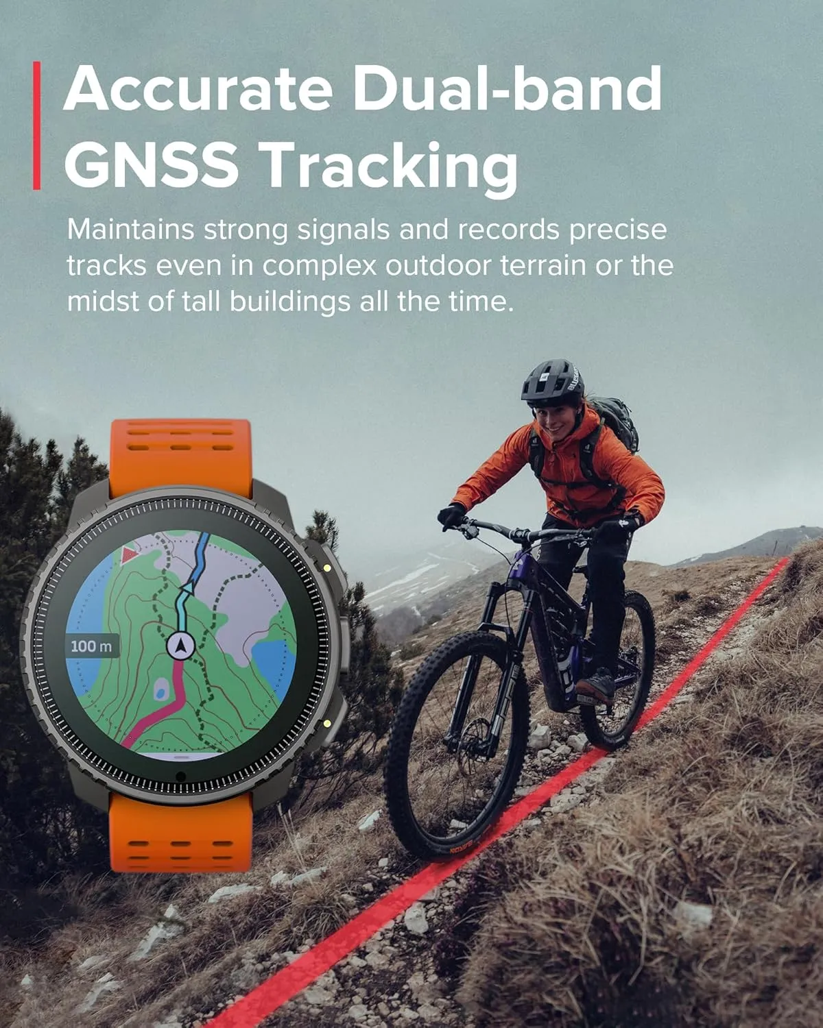 SUUNTO Vertical Solar GPS Watch, Premium Multisport Watch w/60-Day Battery Life, 1.4 inch Large Touchscreen, Heart Rate & Sleep Tracking, Dual-GNSS Navigation, Free Global Offline Map, Ti Canyon