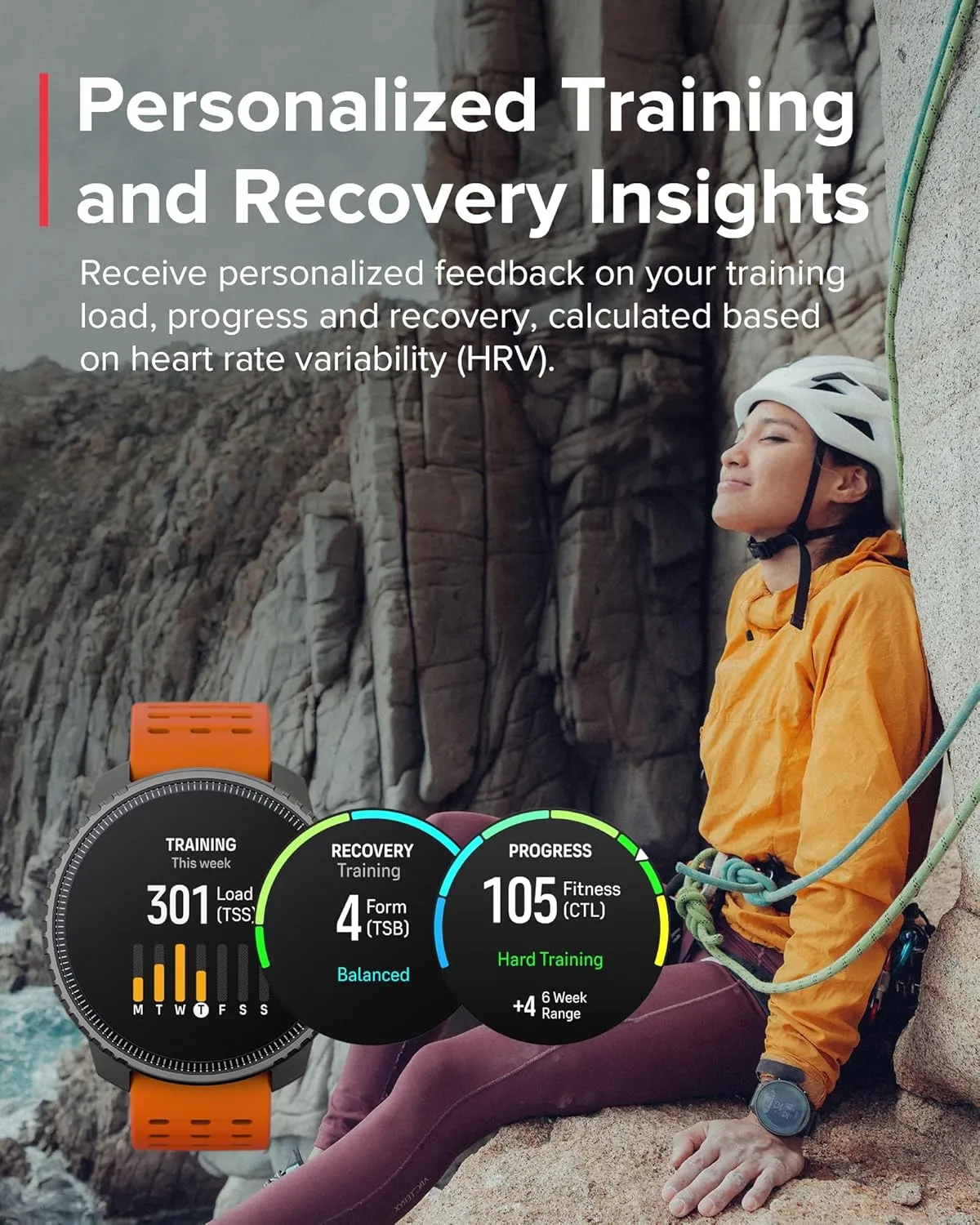 SUUNTO Vertical Solar GPS Watch, Premium Multisport Watch w/60-Day Battery Life, 1.4 inch Large Touchscreen, Heart Rate & Sleep Tracking, Dual-GNSS Navigation, Free Global Offline Map, Ti Canyon