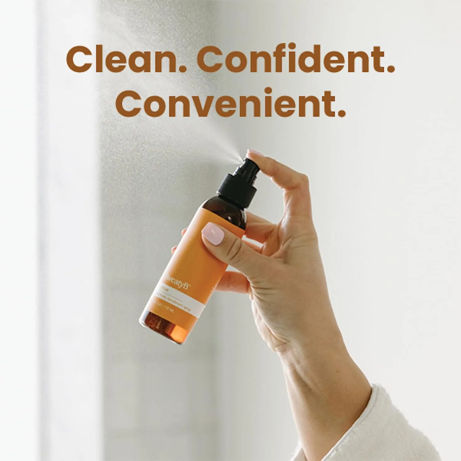 SweatyB® Spray On Deodorant – Full Body Odor Protection for Men & Women – Aluminum-Free, Travel Size Body Deodorant Spray – Skin-Safe, Vegan & Eco-Friendly – Citrus Scent 2oz