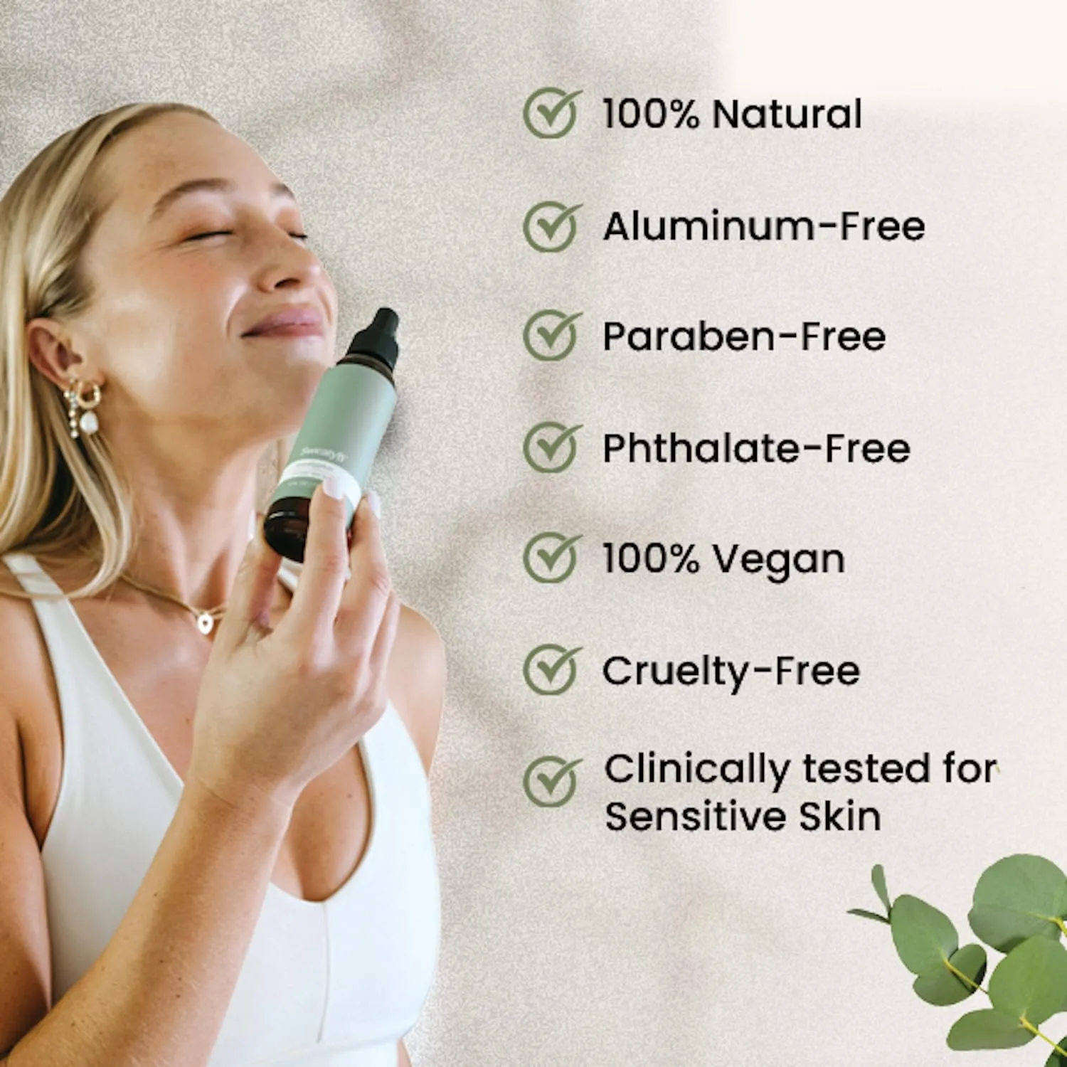 SweatyB® Spray On Deodorant – Full Body Odor Protection for Men & Women – Aluminum-Free, Travel Size Body Deodorant Spray – Skin-Safe, Vegan & Eco-Friendly – Citrus Scent 2oz