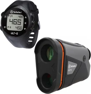 TecTecTec ULTS Golf Rangefinder with Stabilization, Slope and Vibration   ULTG Golf GPS Watch with Preloaded Courses