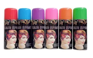 Temporary Hair Color Spray 6 Cans Assorted 6 Colors Fast-Drying, Non-Sticky, Non-Damaging,
