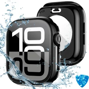 Tensea (2 in 1 for Waterproof Apple Watch Screen Protector Case Series 10 42mm Accessories, iWatch Protective PC Face Cover Built-in Tempered Glass Film, Front and Back Bumper for Women Men, 42 mm