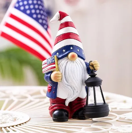 TERESA'S COLLECTIONS 4th of July Patriotic Gnome