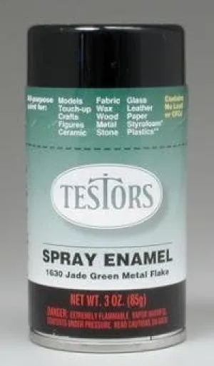Testor Corp. Green Metal Flake Enamel Paint 3oz Spray Can