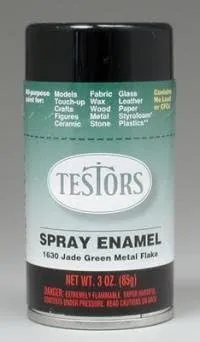 Testor Corp. Green Metal Flake Enamel Paint 3oz Spray Can