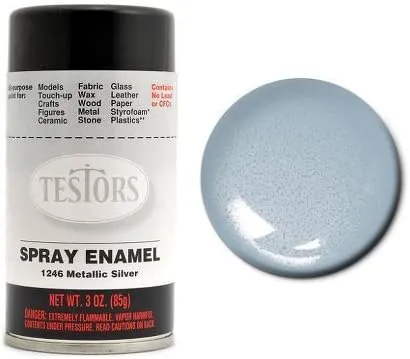 Testors Spray Enamel Paint Silver - 1246 ^