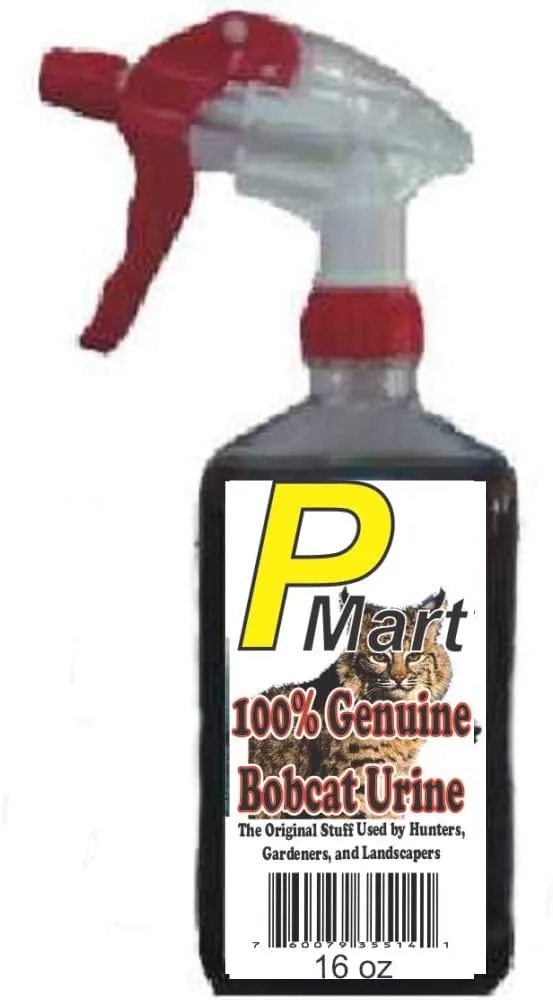 The Pee Mart - Bobcat Urine Scent Tag Combo 16 fl oz E-Z Trigger Spray. Full Strength!