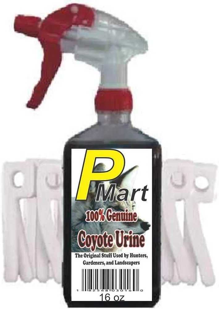 The Pee Mart - Coyote Urine Scent Tag Combo 16 oz E-Z Trigger Spray. Full Strength!