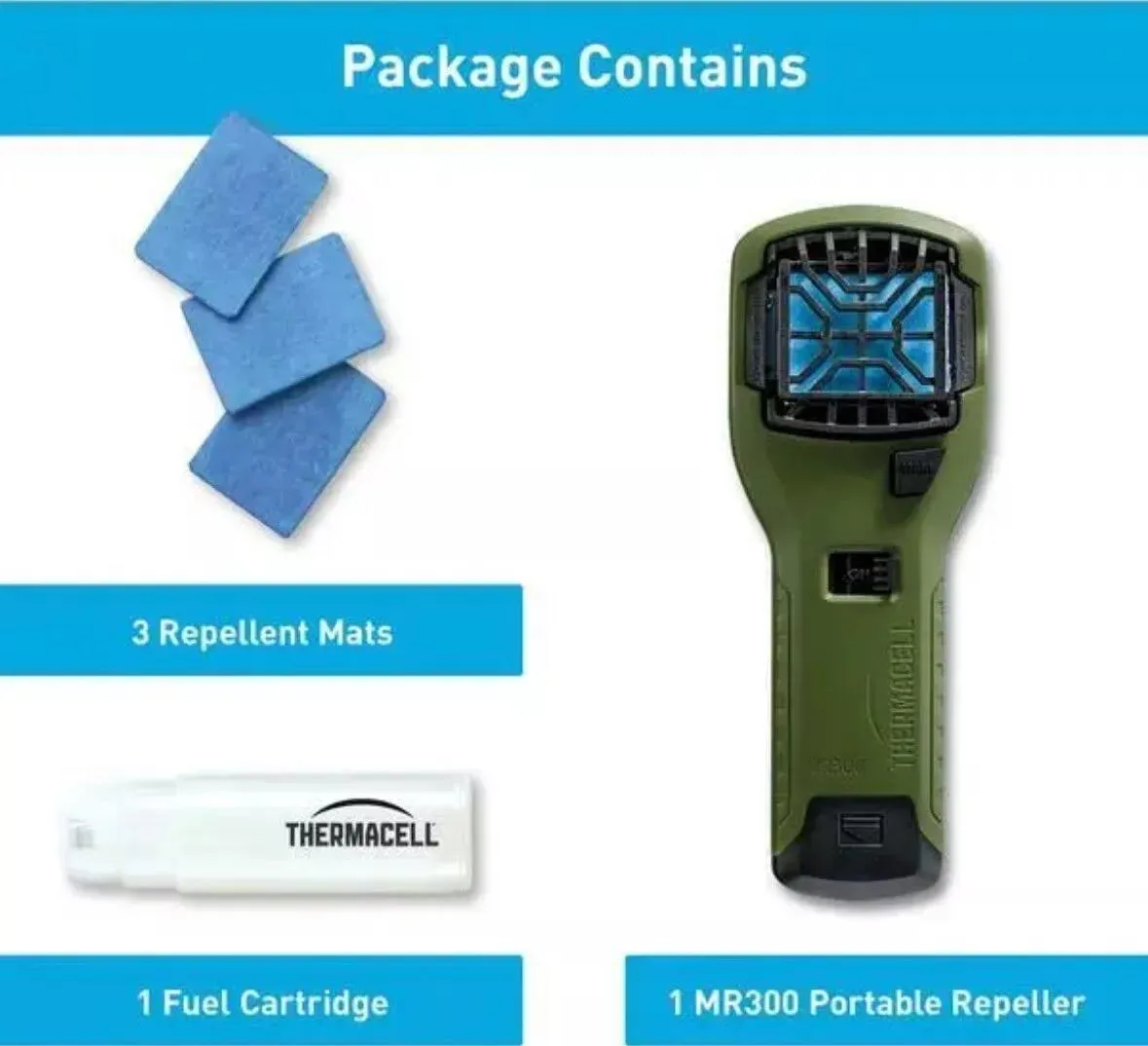 Thermacell MR300 Portable Mosquito & Midge Repeller - Green