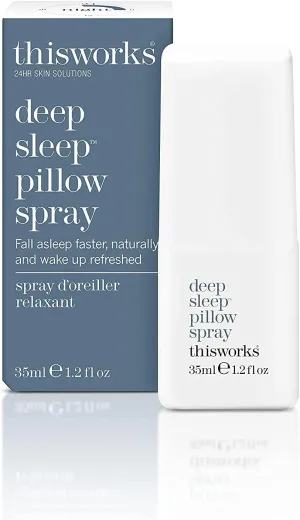 THISWORKS Deep Sleep Pillow Spray – Fast-Acting Natural Formula with Lavender for Relaxation and Restful Sleep – 35 ml (1.2 fl oz) Travel Size
