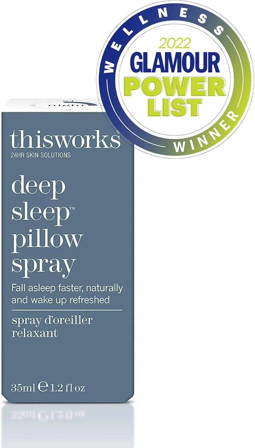 THISWORKS Deep Sleep Pillow Spray – Fast-Acting Natural Formula with Lavender for Relaxation and Restful Sleep – 35 ml (1.2 fl oz) Travel Size