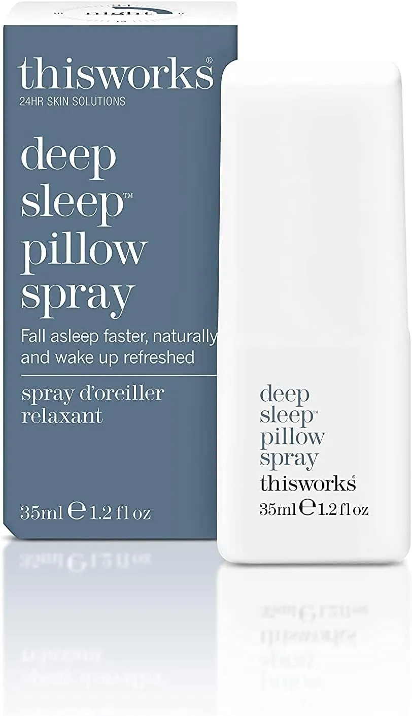 THISWORKS Deep Sleep Pillow Spray – Fast-Acting Natural Formula with Lavender for Relaxation and Restful Sleep – 35 ml (1.2 fl oz) Travel Size