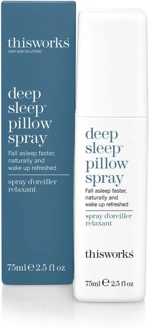 THISWORKS Deep Sleep Pillow Spray – Natural Relaxation Solution with Lavender for Stress & Anxiety Relief – 2.5 fl oz (Best Value, Most Popular Size)