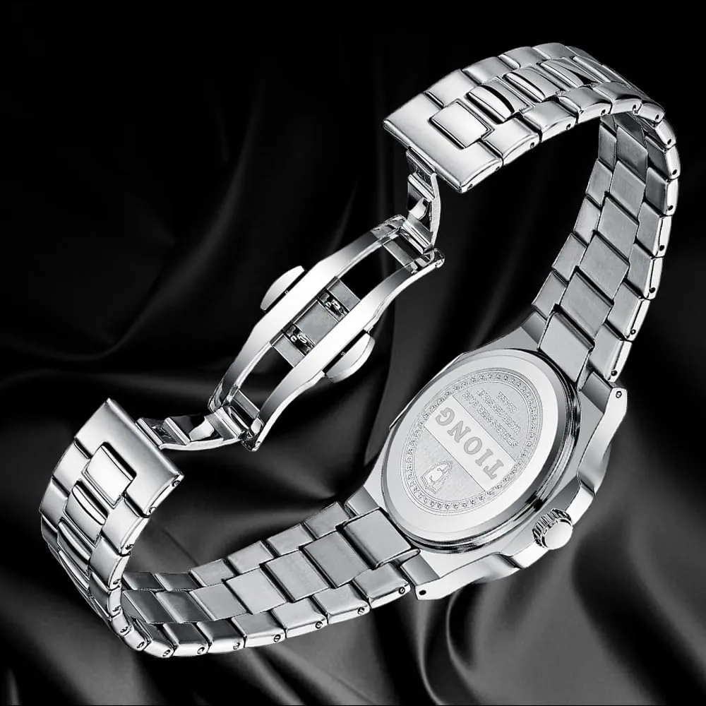 Tiong Men's Watch Business Clock Men's Watch Stainless Steel Waterproof Luminous Watch