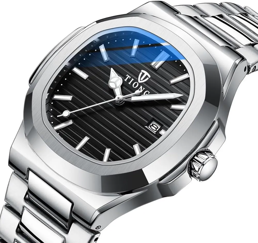 Tiong Men's Watch Business Clock Men's Watch Stainless Steel Waterproof Luminous Watch