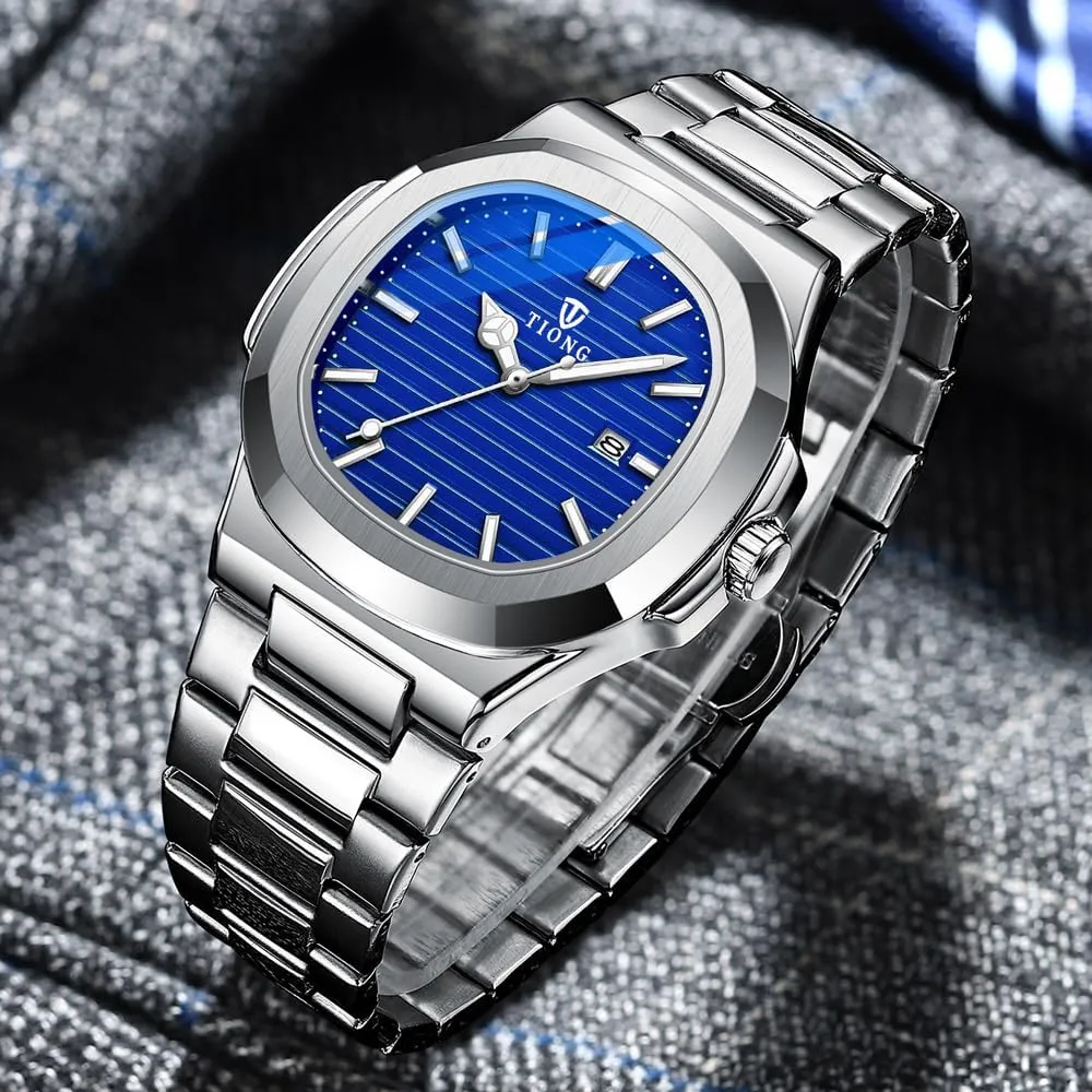 Tiong Men's Watch Business Clock Men's Watch Stainless Steel Waterproof Luminous Watch