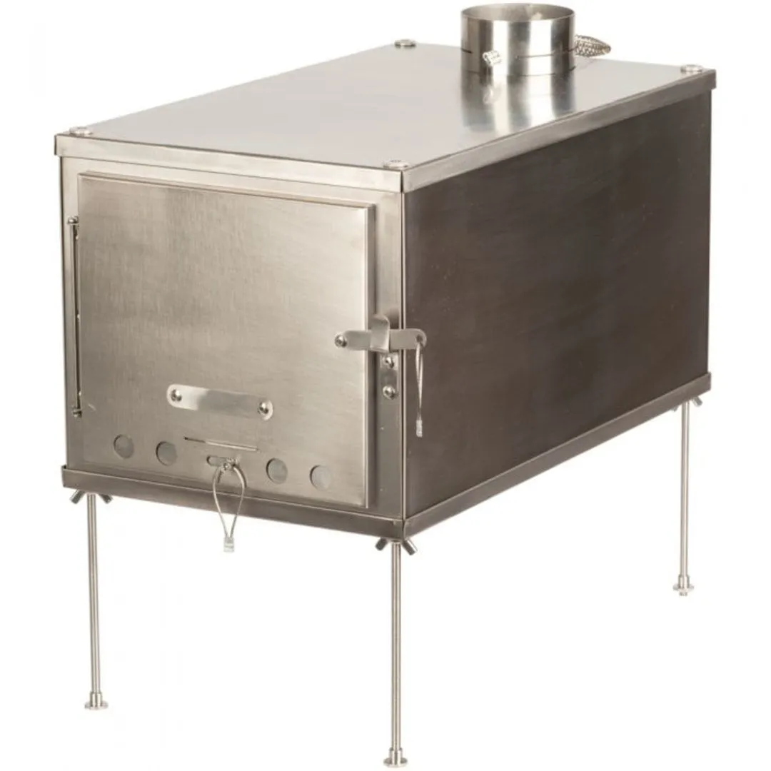 Titanium Wood Burning Tent Stove With 10' Chimney