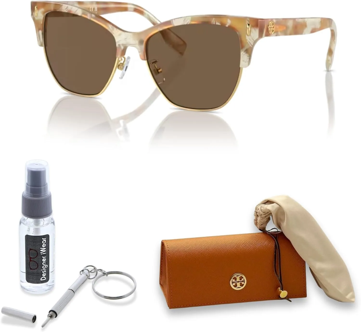 Tory Burch TY7199 Cat Eye Sunglasses for Women   BUNDLE With Designer iWear Complimentary Eyewear Kit