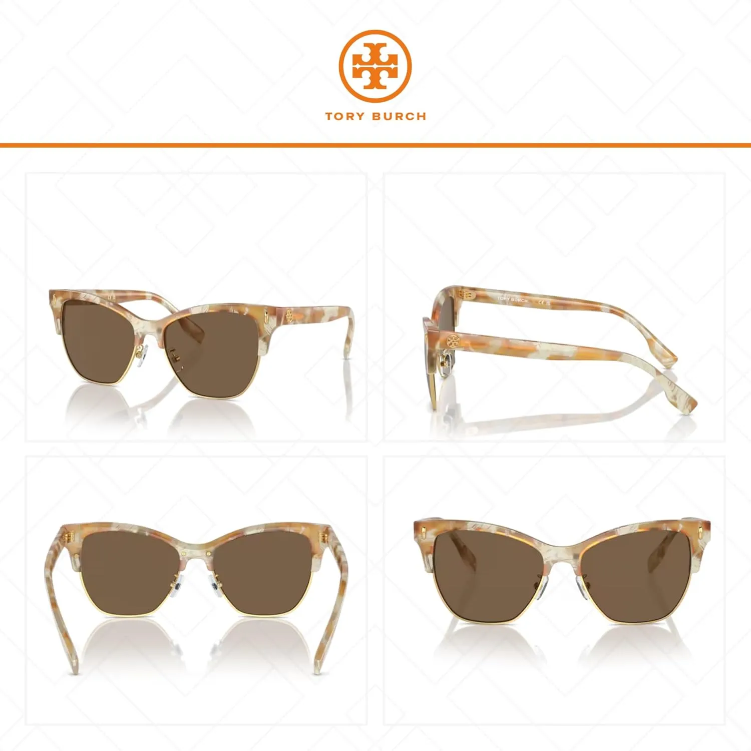 Tory Burch TY7199 Cat Eye Sunglasses for Women   BUNDLE With Designer iWear Complimentary Eyewear Kit