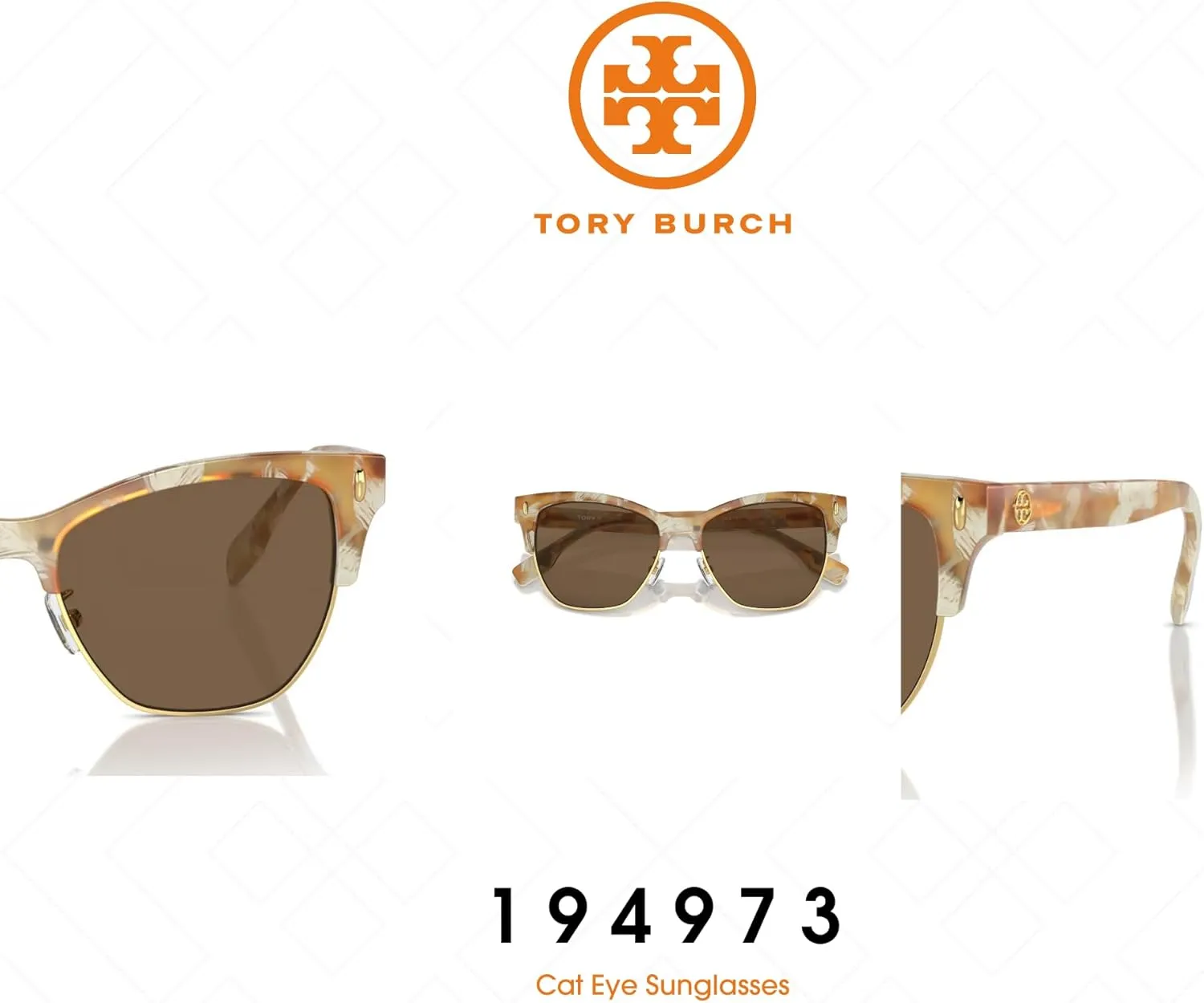 Tory Burch TY7199 Cat Eye Sunglasses for Women   BUNDLE With Designer iWear Complimentary Eyewear Kit