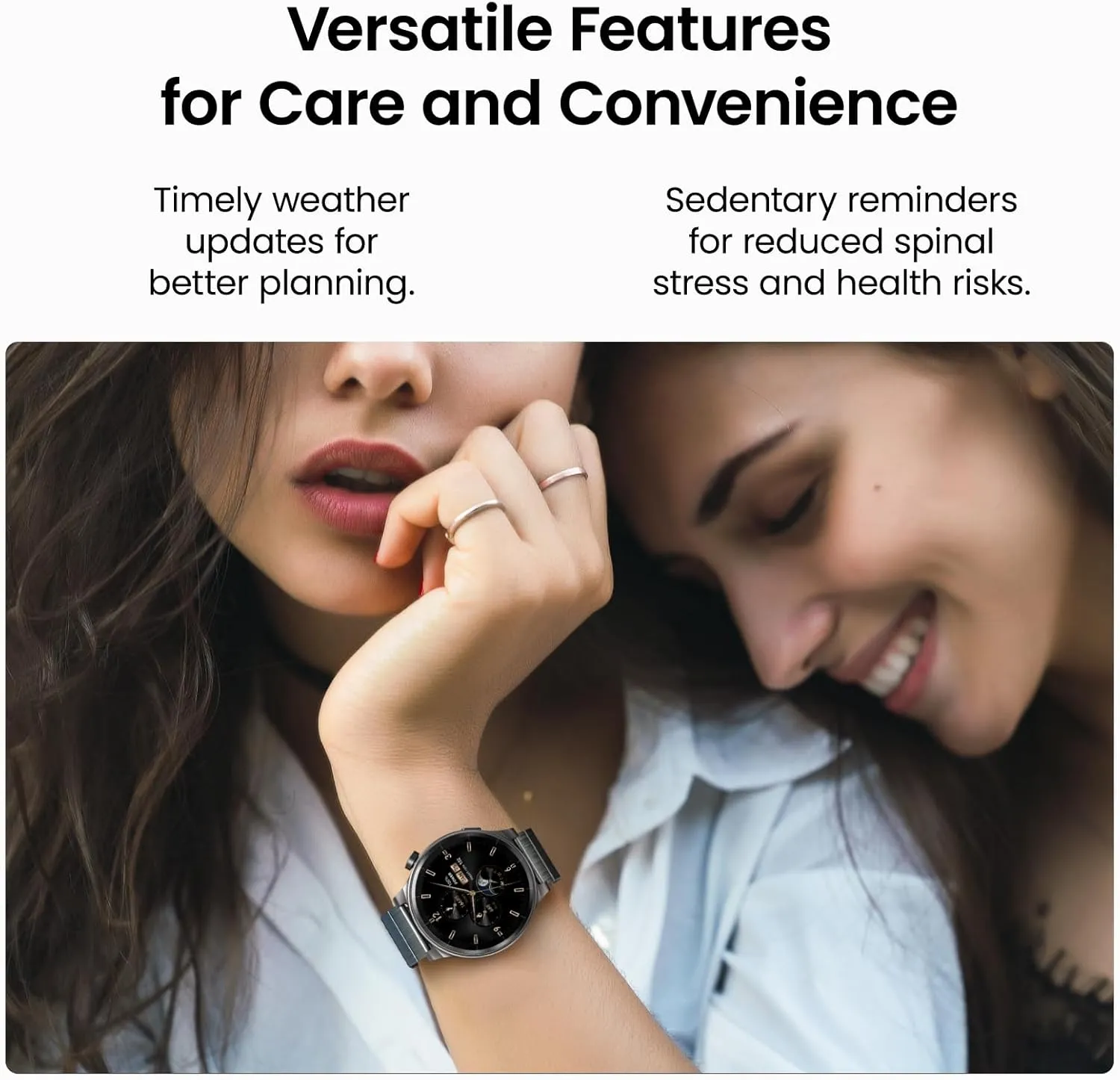 TOZO AMOLED S5 Smart Watch (Answer/Make Calls), 1.43" HD Screen for Men Women 100  Sport Modes Fitness Watchs with Sleep Monitor, IP68 Waterproof, Stainless Steel Band