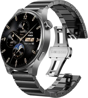 TOZO AMOLED S5 Smart Watch (Answer/Make Calls), 1.43" HD Screen for Men Women 100  Sport Modes Fitness Watchs with Sleep Monitor, IP68 Waterproof, Stainless Steel Band