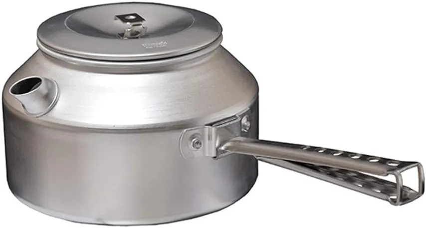 Trangia Aluminum Kettle 824, 0.9L with Stainless Knob and Removable Side Handle NVY