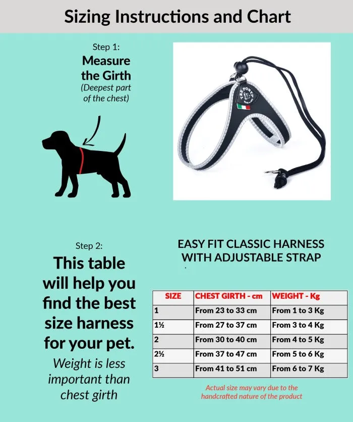 Tre Ponti Easy Fit Liberta Black Harness with No Escape Adjustable Closure