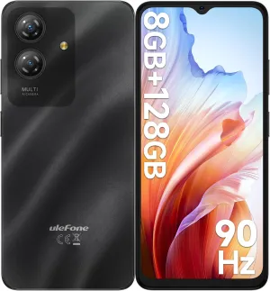 Ulefone Note 21 Cell Phone 2025 Android 14 8GB   128GB/1TB SD, Octa Core 6.56" HD  2.5D 90Hz, 13P   8MP Camera 5000mAh Smartphone, 4G Dual SIM Fingerprint   Face ID GPS OTG Phones Unlocked- Black