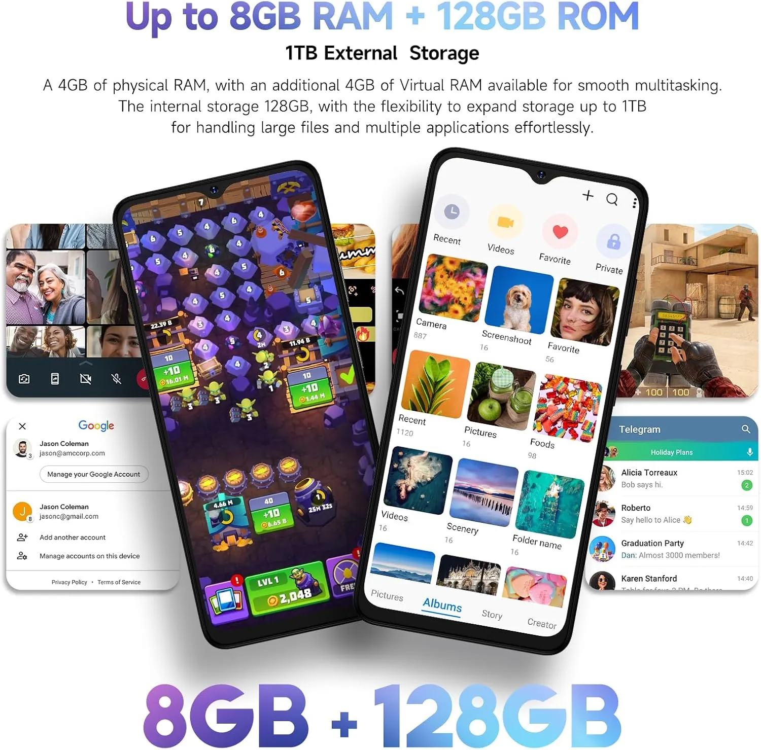 Ulefone Note 21 Cell Phone 2025 Android 14 8GB   128GB/1TB SD, Octa Core 6.56" HD  2.5D 90Hz, 13P   8MP Camera 5000mAh Smartphone, 4G Dual SIM Fingerprint   Face ID GPS OTG Phones Unlocked- Black