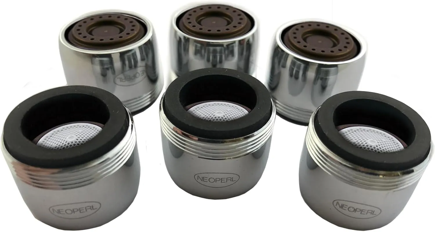 Ultimate Low Flow Aerator Spray Stream Faucet 0.35 gpm Economy Standard Dual Threaded (6 Pack)