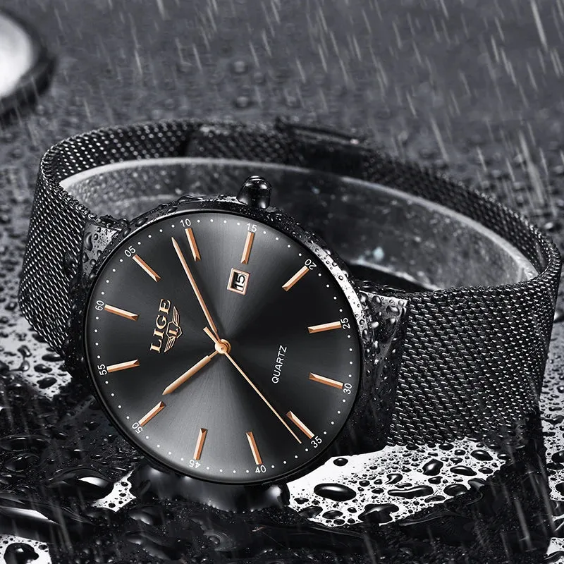 Ultra Thin Watch - Man Waterproof Date Quartz Wrist Watch