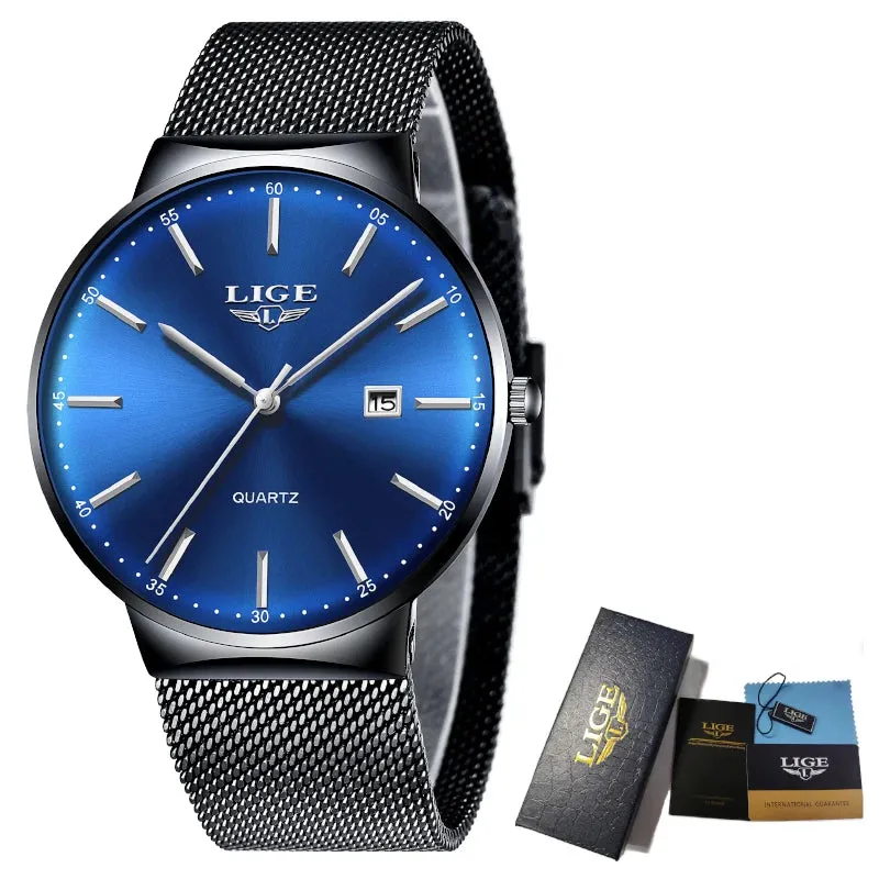 Ultra Thin Watch - Man Waterproof Date Quartz Wrist Watch