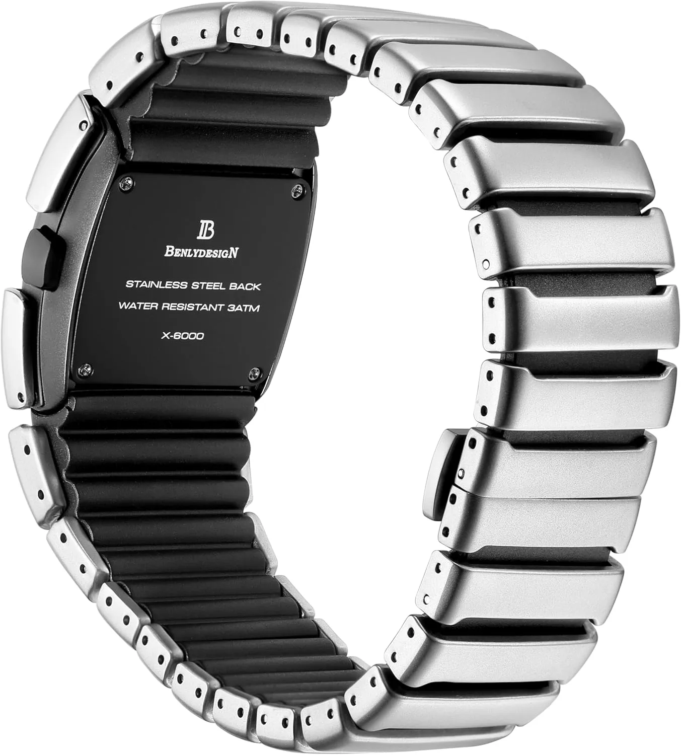 Unique Metal Wristwatch, Stainless Steel Men's Digital Watches,Y2K Watches for Men,3ATM Waterproof