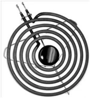 Universal 8" Black Coil Stove Heating Element, 7500W, Resistance Heat, Knob Control, Fits Jenn-Air 12001560
