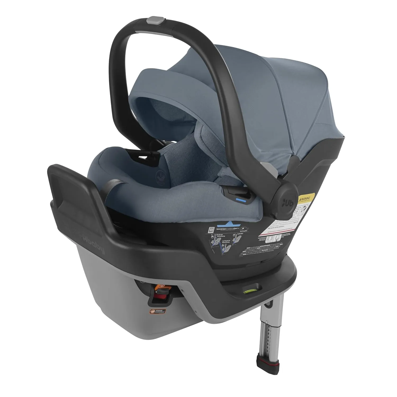 UPPAbaby Mesa Max Infant Car Seat/Base with Load Leg and Robust Infant Insert Included/Innovative Safety Features   Simple Installation/Direct Stroller Attachment/Gregory (Blue Mélange)