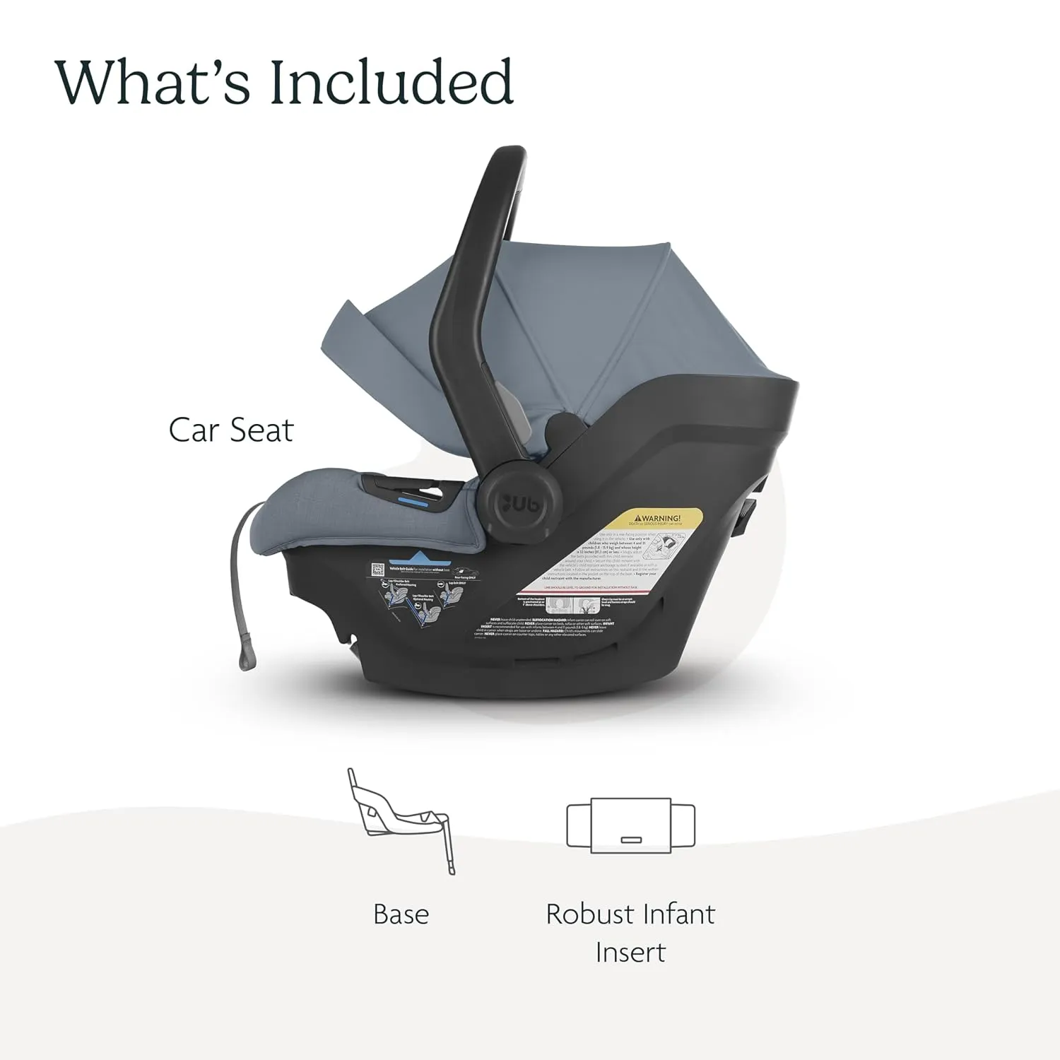 UPPAbaby Mesa Max Infant Car Seat/Base with Load Leg and Robust Infant Insert Included/Innovative Safety Features   Simple Installation/Direct Stroller Attachment/Gregory (Blue Mélange)