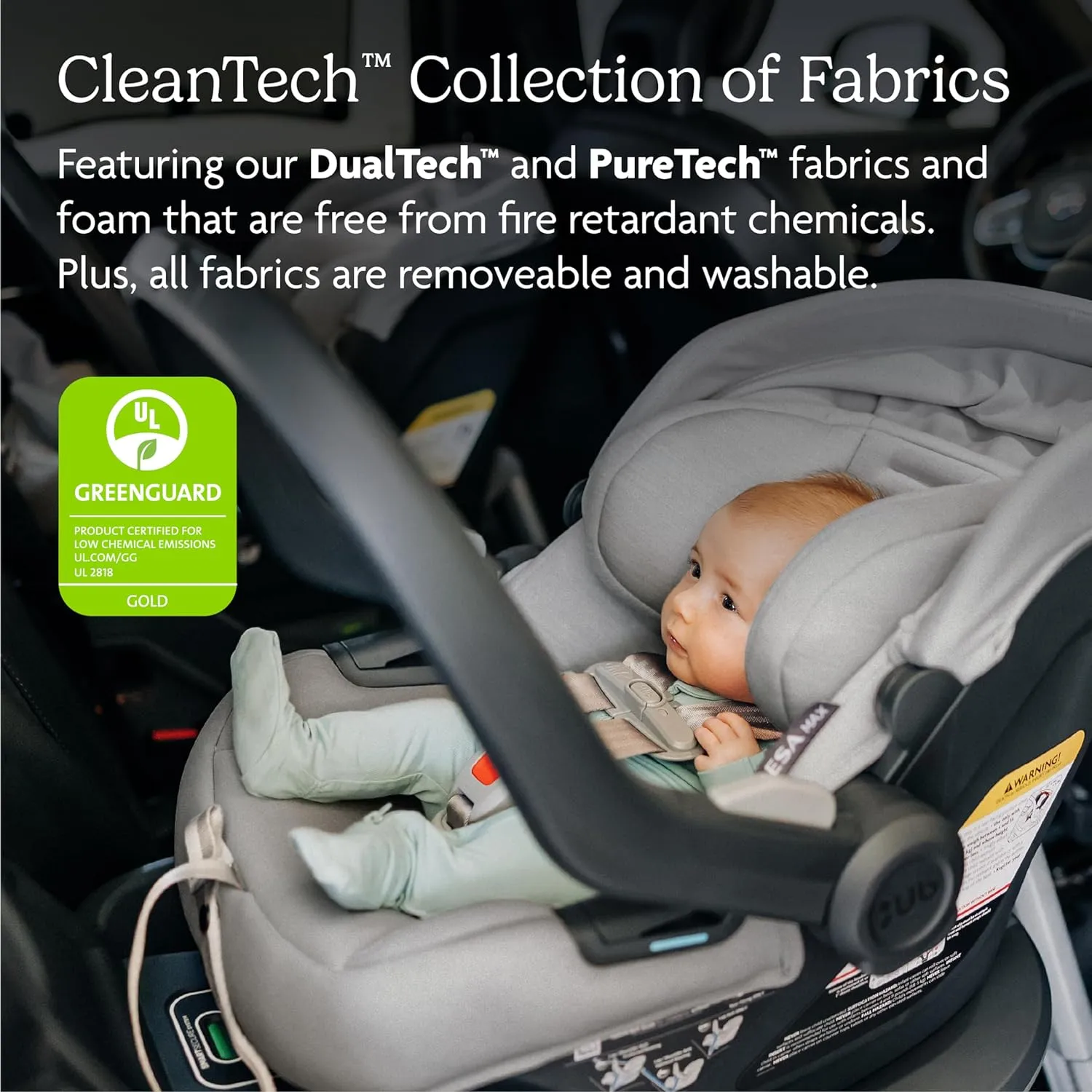 UPPAbaby Mesa Max Infant Car Seat/Base with Load Leg and Robust Infant Insert Included/Innovative Safety Features   Simple Installation/Direct Stroller Attachment/Gregory (Blue Mélange)
