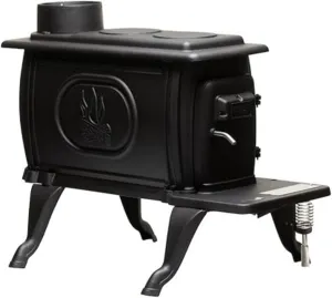 US Stove Company Cast Iron Wood Stove with Cool Touch Safety Handle, Heats up to 54,000 BTUs