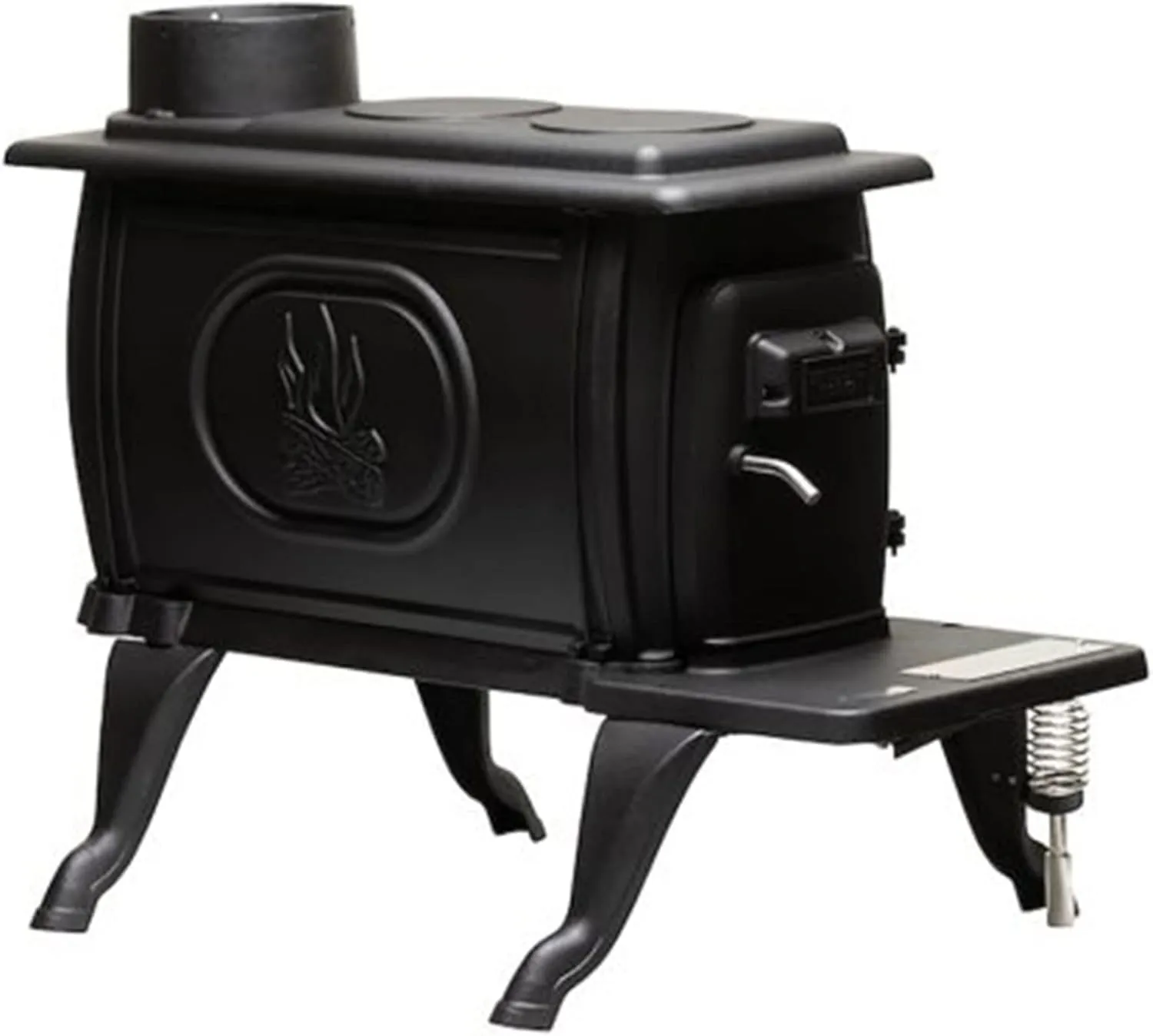 US Stove Company Cast Iron Wood Stove with Cool Touch Safety Handle, Heats up to 54,000 BTUs