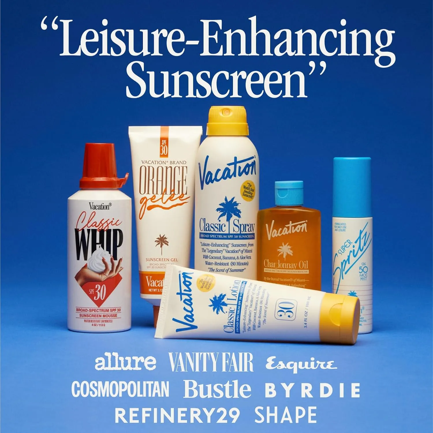Vacation Classic Sunscreen Spray SPF 50, Water-Resistant, Lightweight, Transparent on All Skin Tones, Dermatologist-Tested, Vegan, 6 Fl. Oz. (Value Pack of 3)