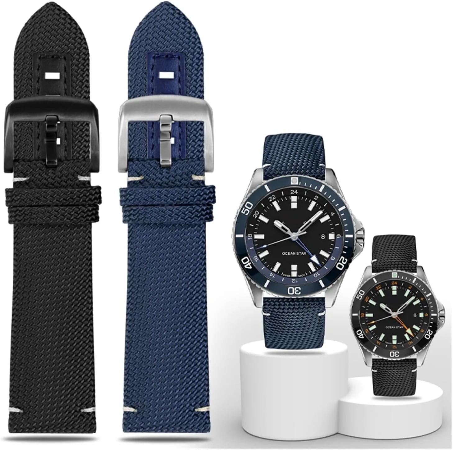VELORE 22mm Nylon Waterproof Watchband for Mido M026.629/430 Ocean Star M042.430 Replacement Bracelet Band Men's Accessories