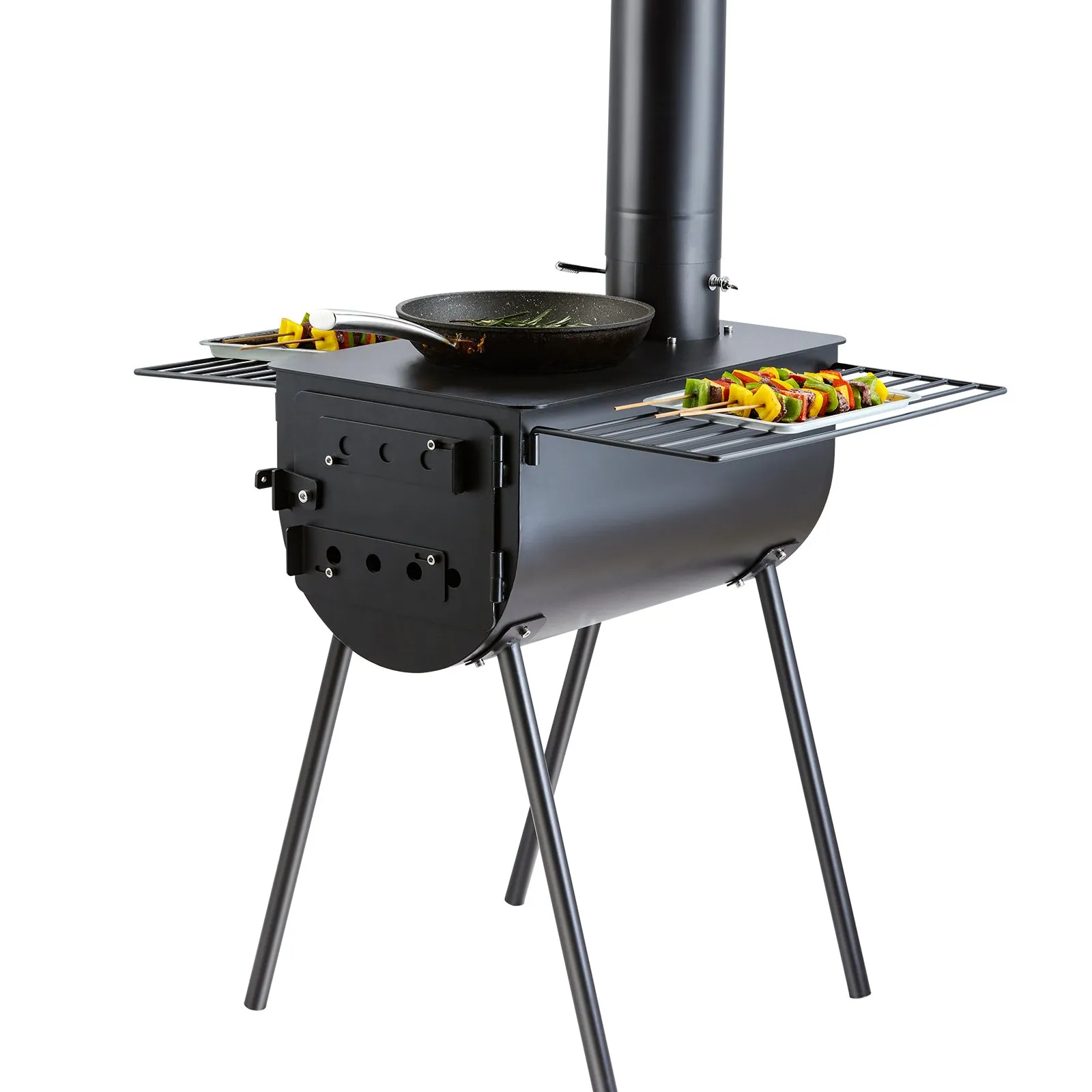 VEVOR Wood Stove, 118 inch, Alloy Steel Camping Tent Stove with Chimney Pipes & Gloves