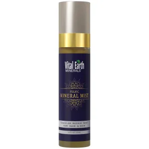 Vital Earth Fulvic Mineral Facial Mist, Travel-Friendly – Anti-Aging Face & Hair Spray for Cellular Renewal & Hydration, 3.4 Oz